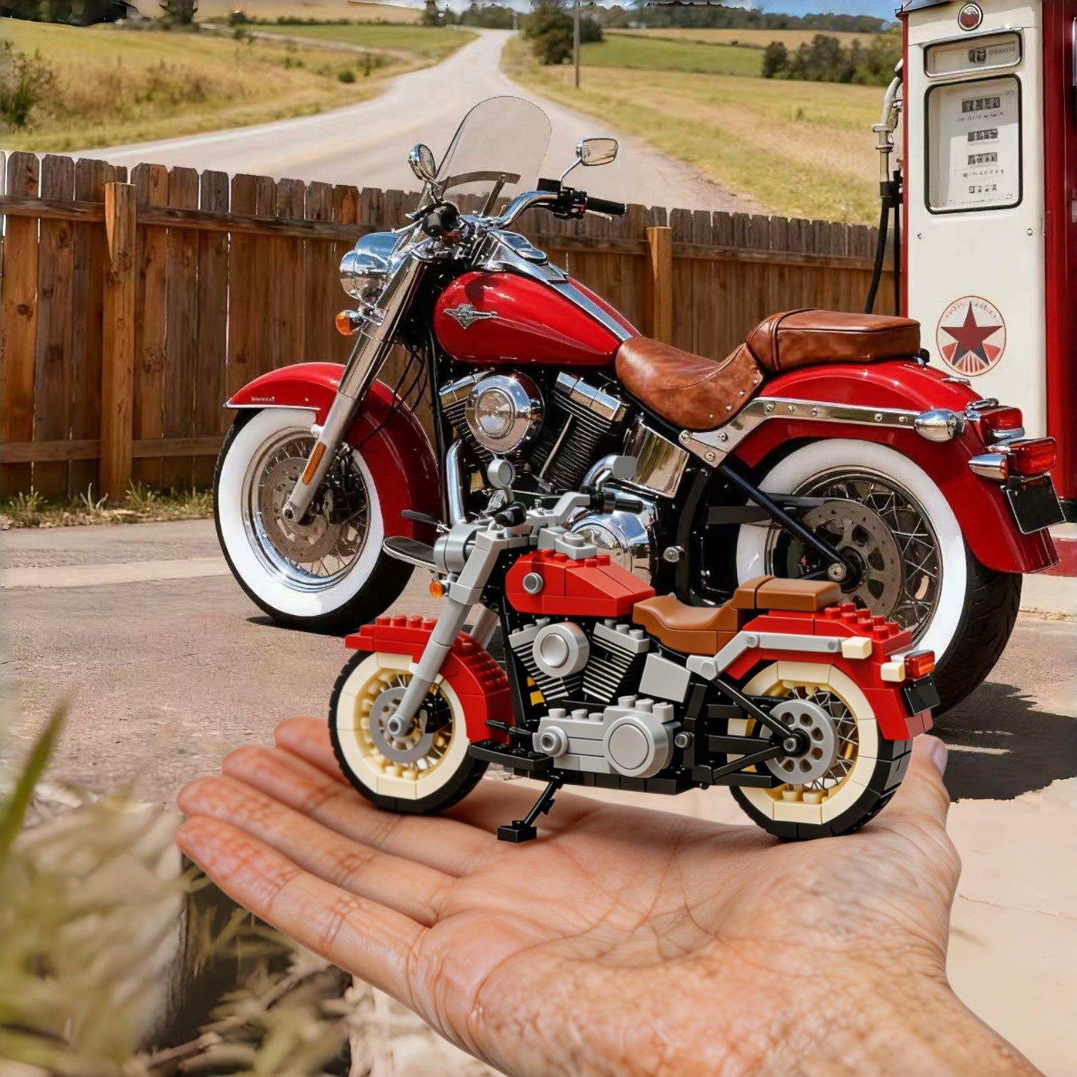 Custom Motorcycle Brick Set - Built From Your Photo