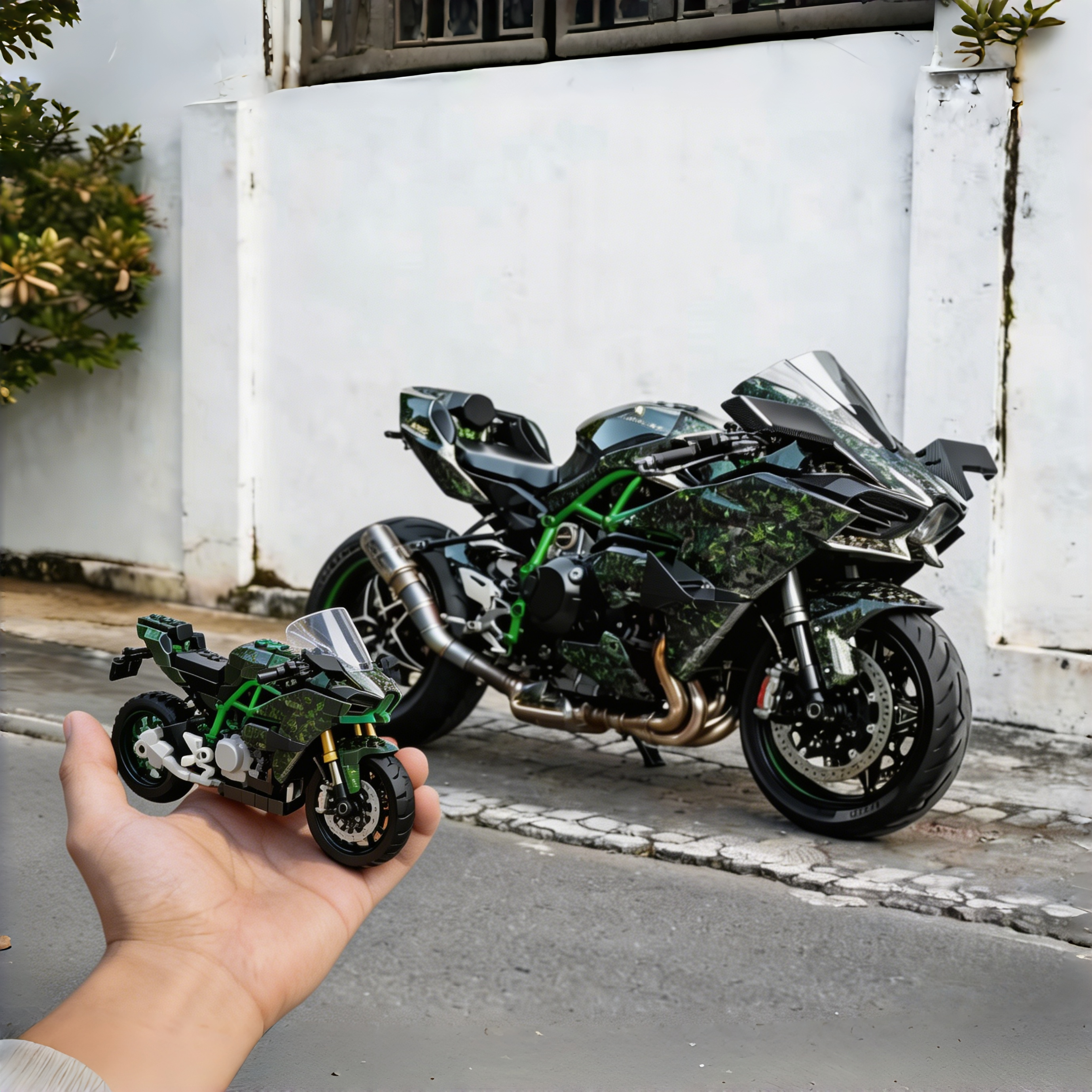 Custom Motorcycle Brick Set - Built From Your Photo